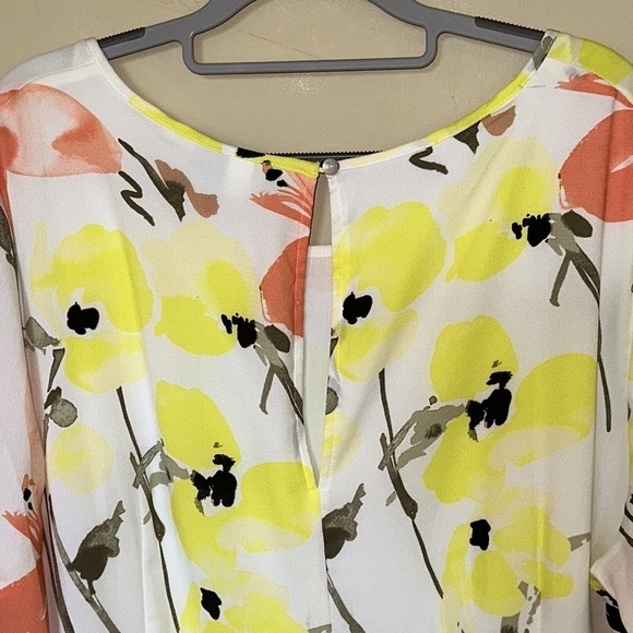 NWT Lane Bryant vibrant white coral floral trapeze dress 3/4 sleeve Sz 18/20 $80 - Picture 9 of 13